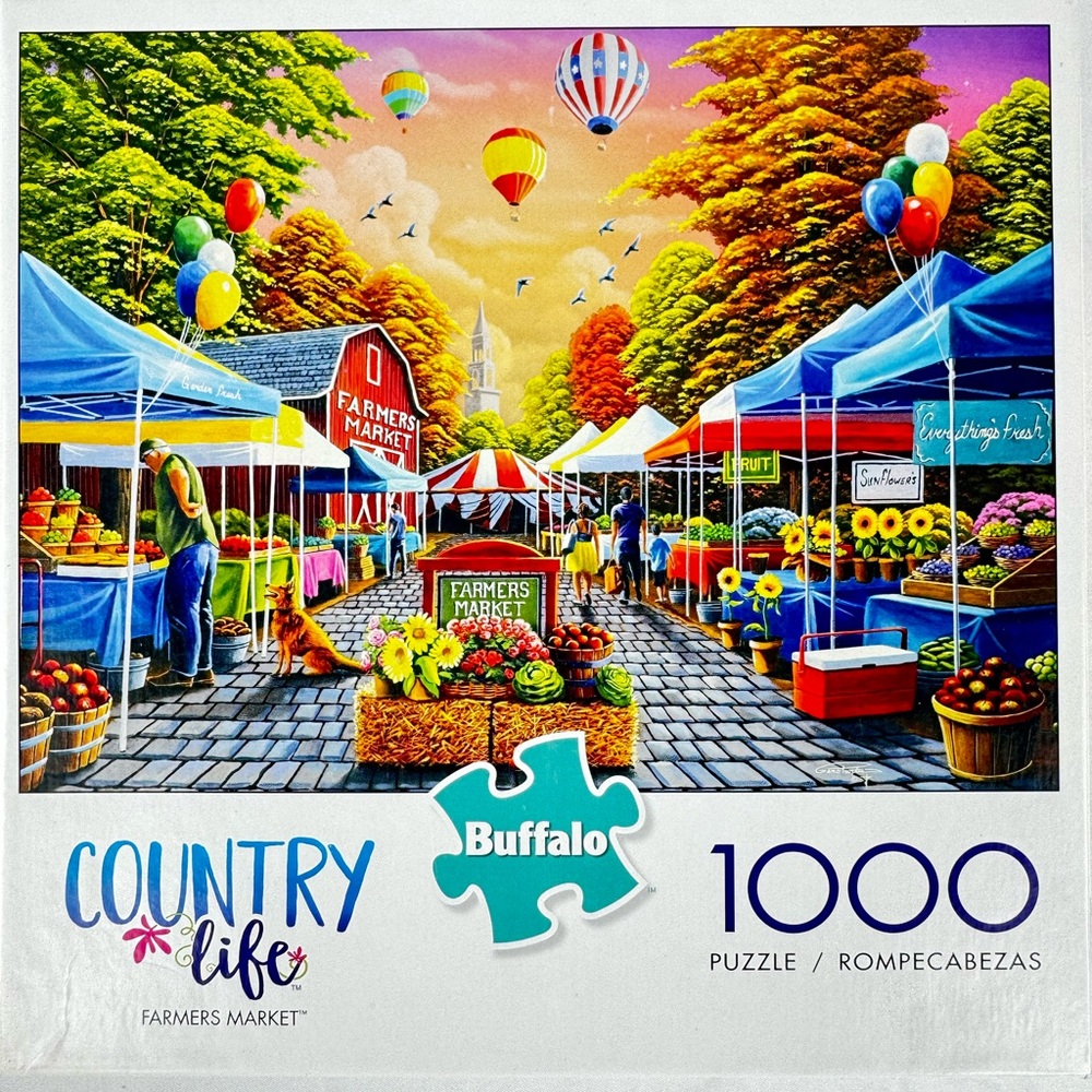 Buffalo Country Life “Farmers Market” 1000 Piece Puzzle